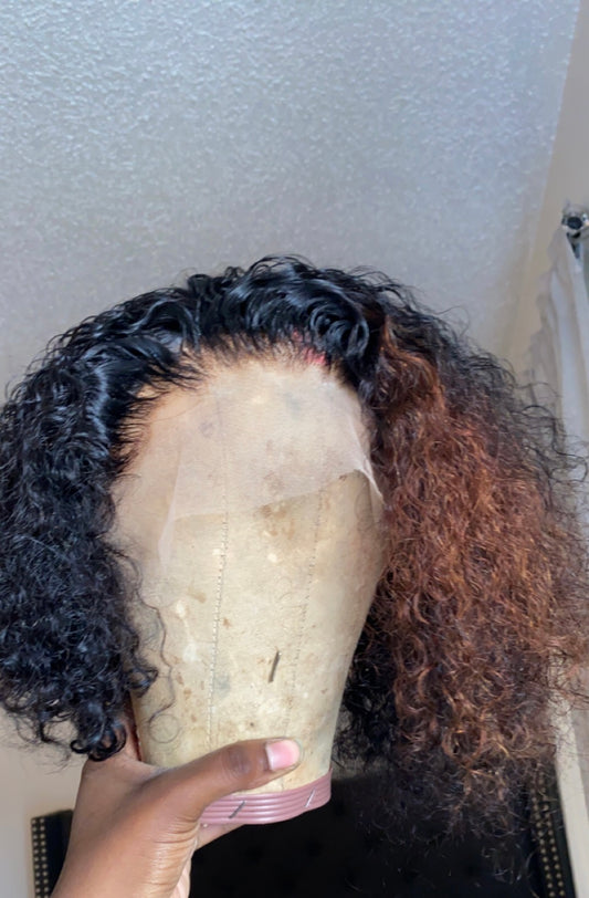 13x6 Natural Curly Lace Frontal Bob